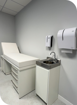 Sala de atendimento Mandic - Pós-Graduação Médica em Dermatologia Estética e Cirúrgica