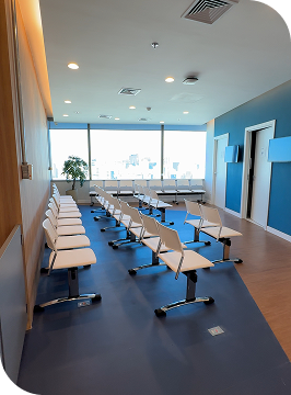 Sala de espera Mandic - Pós-Graduação Médica em Dermatologia Estética e Cirúrgica